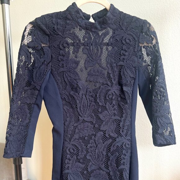 H&M Navy Lace Cocktail Dress - Picture 1 of 4